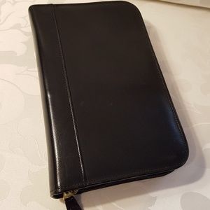 Coach Leather Black Day Planner/Address Book